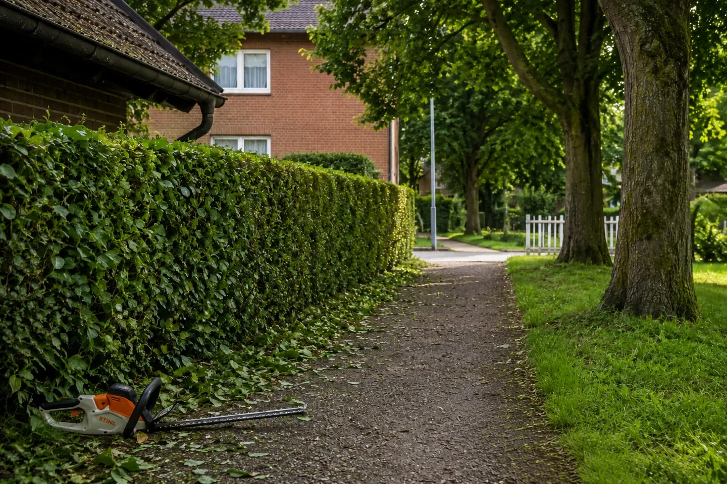 Gepflegter Garten einer Wohnliegenschaft